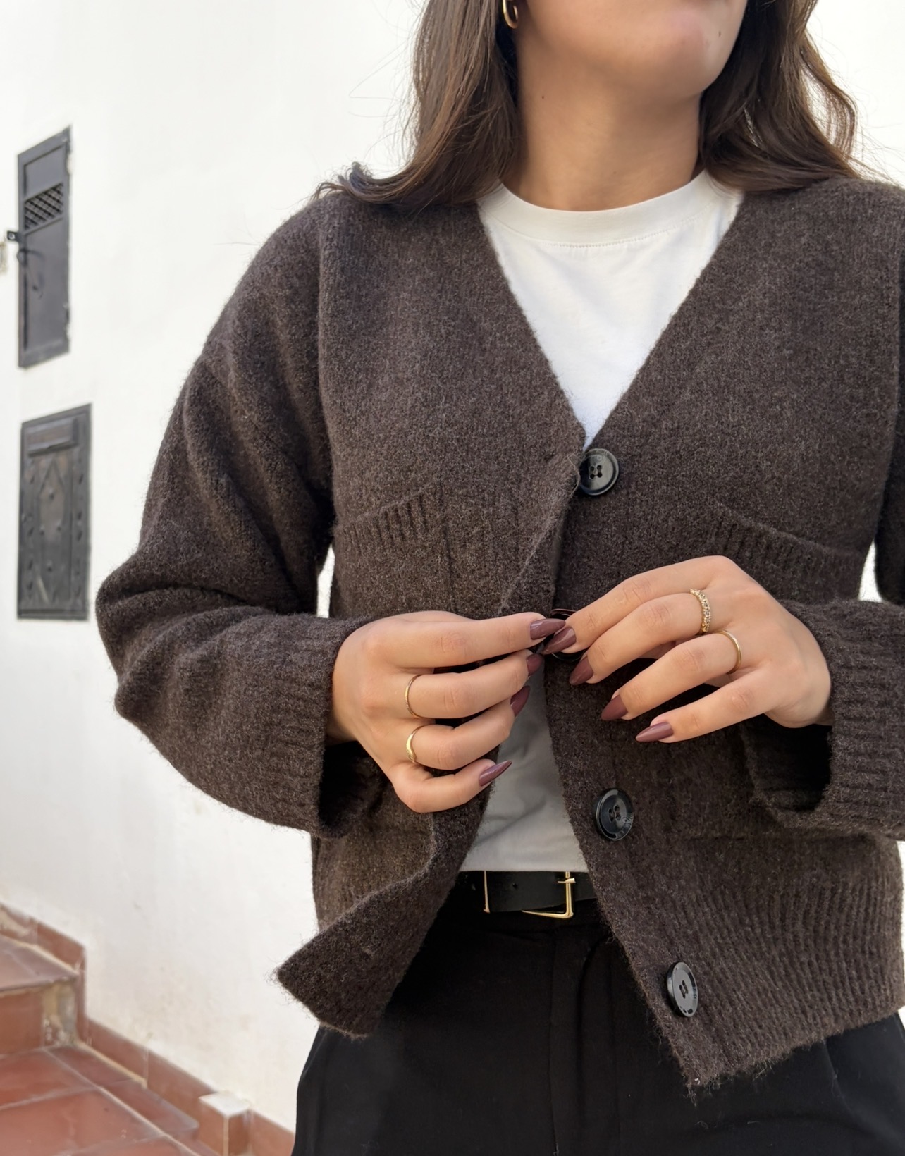 Oversize Brown Cardigan