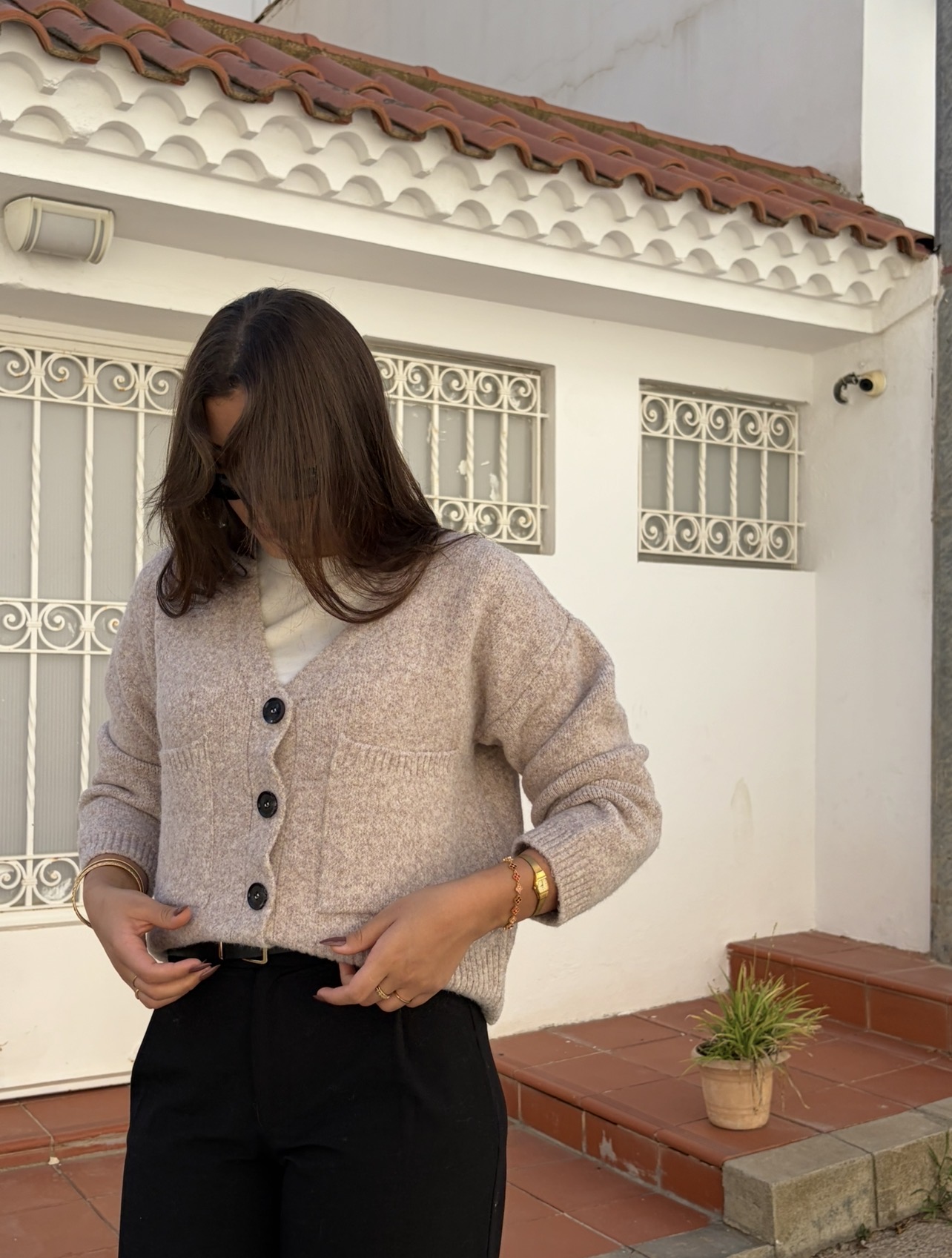 Oversize Brown Cardigan
